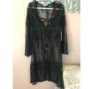 Black Lace Cardigan/Cover Up